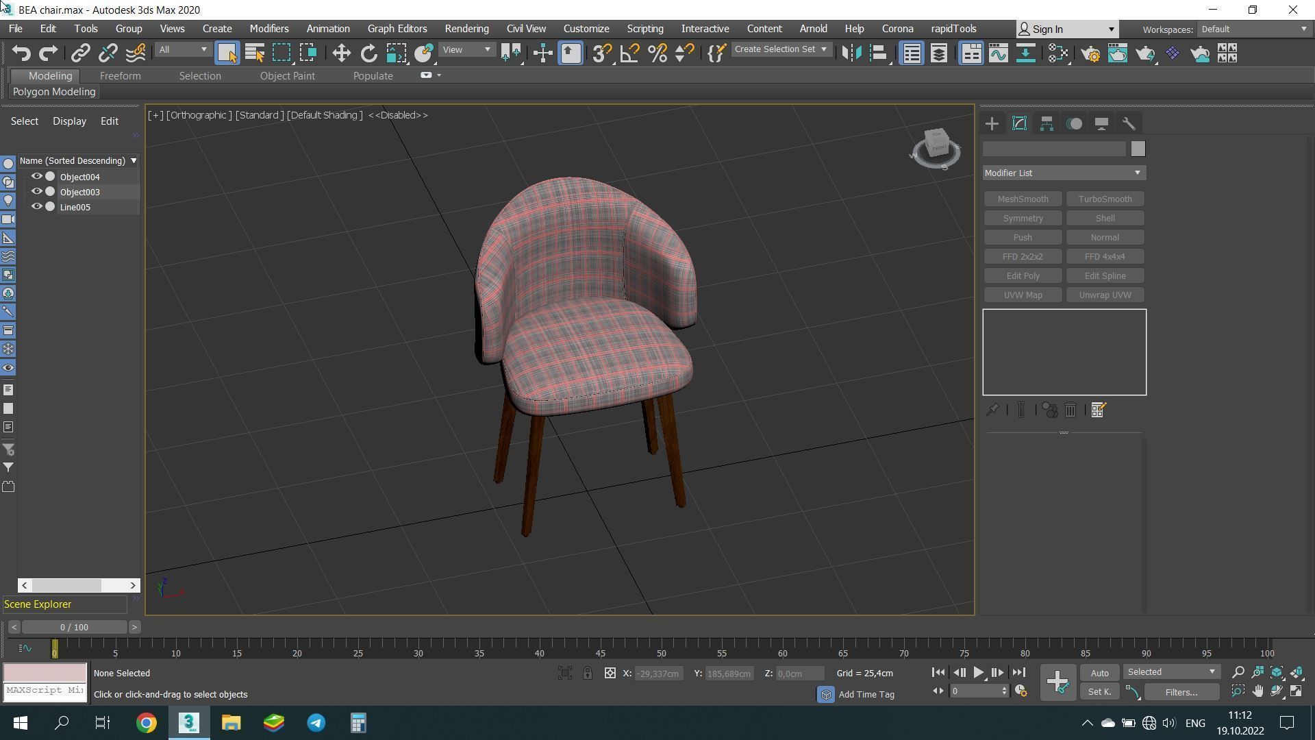 BEA Upholstered chair Free low-poly 3D model_6