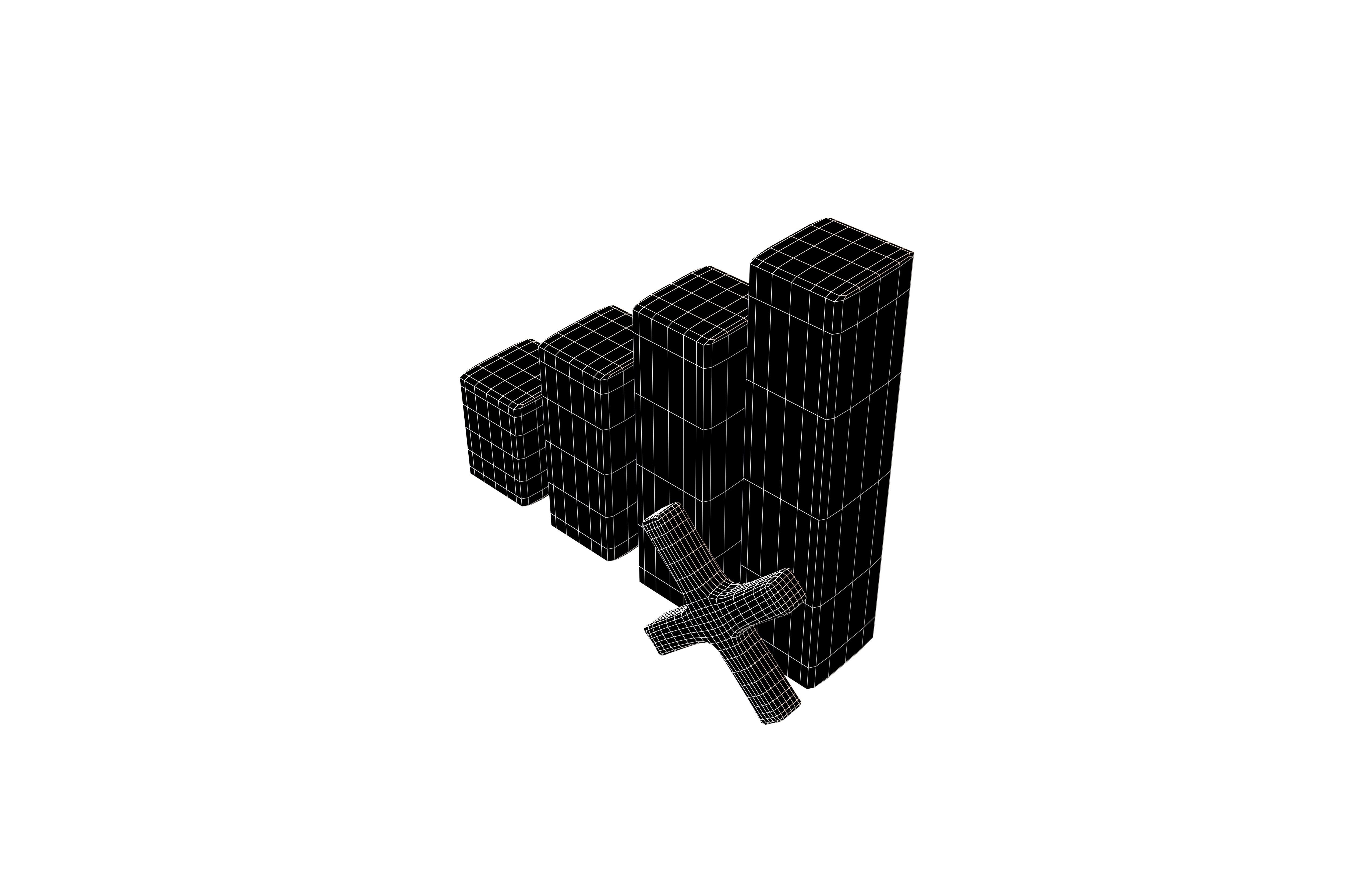 Cellular Signal Symbol v2 001 Low-poly 3D model_6