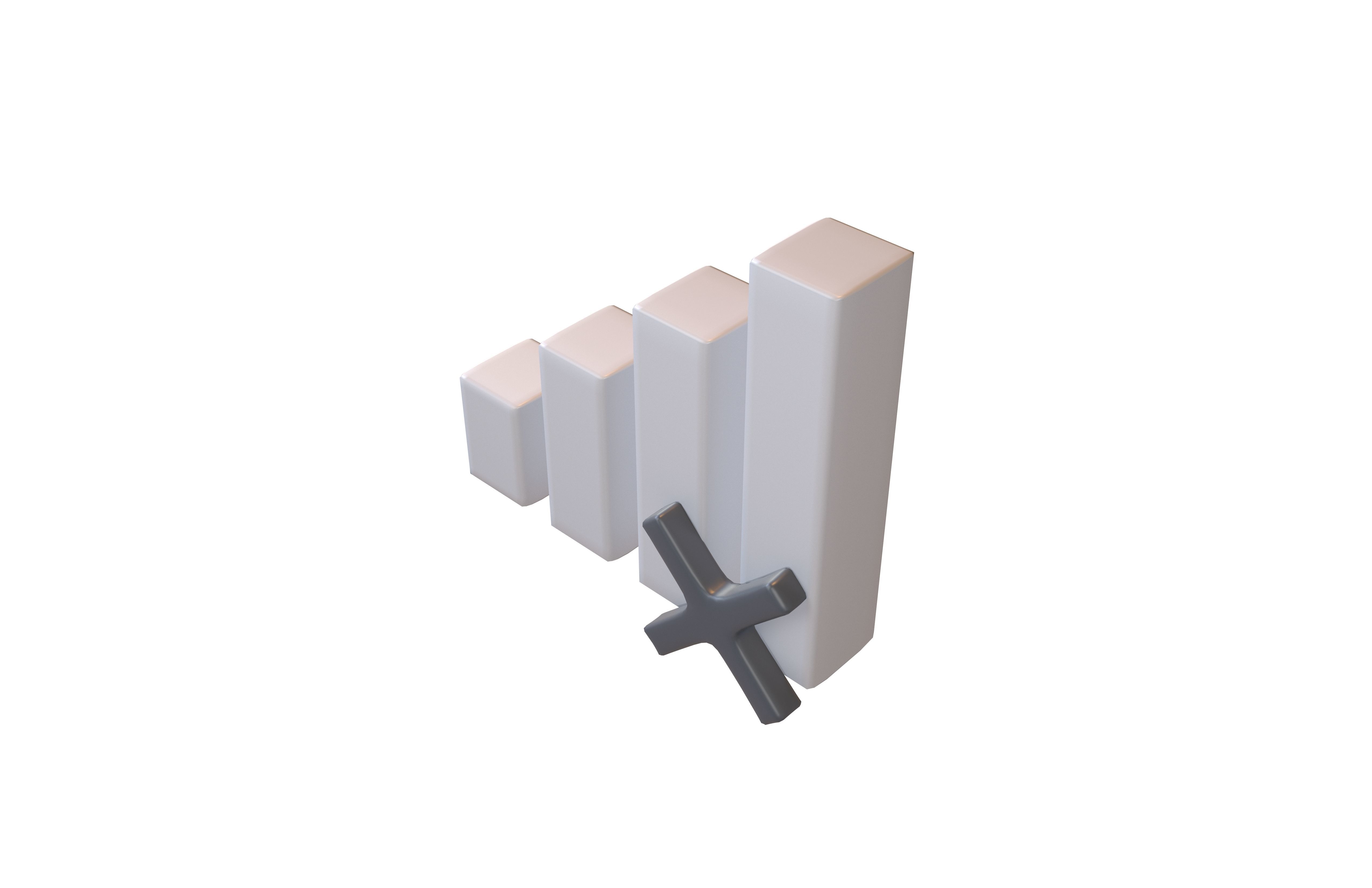 Cellular Signal Symbol v2 001 Low-poly 3D model_2