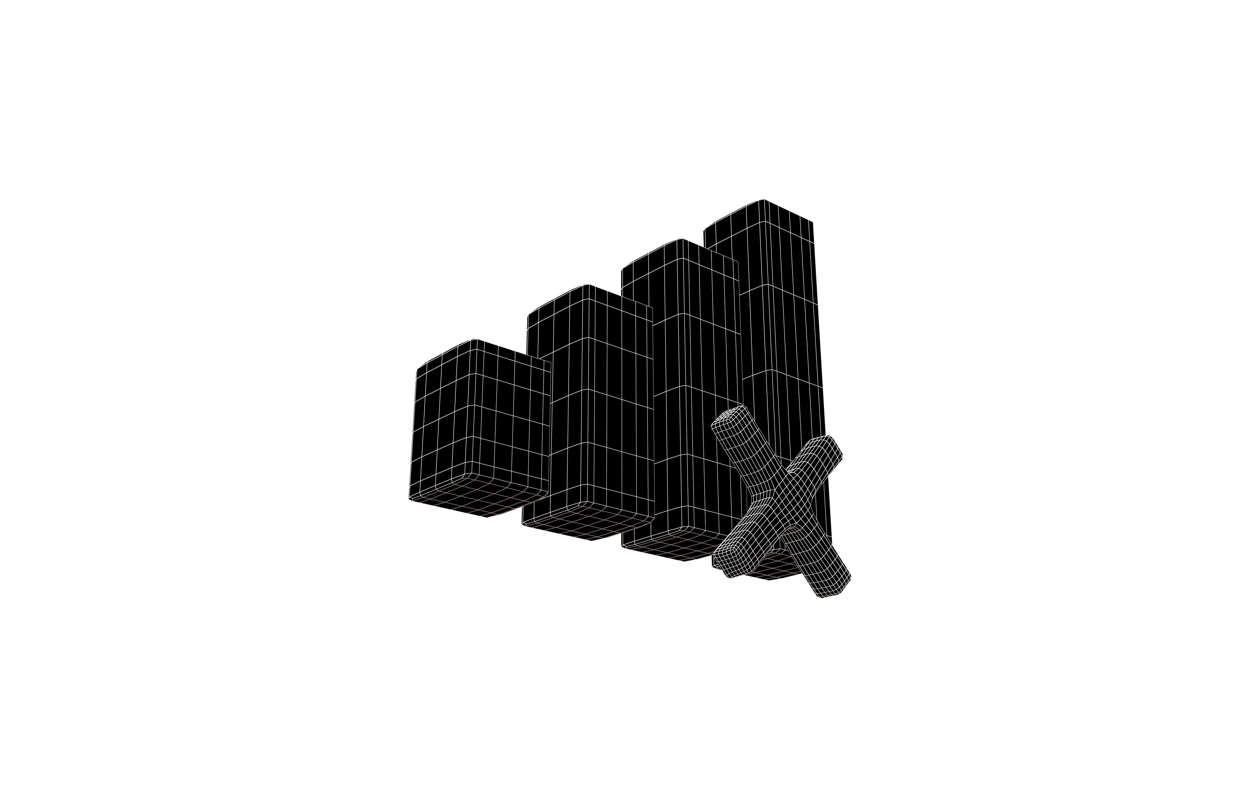 Cellular Signal Symbol v2 001 Low-poly 3D model_7