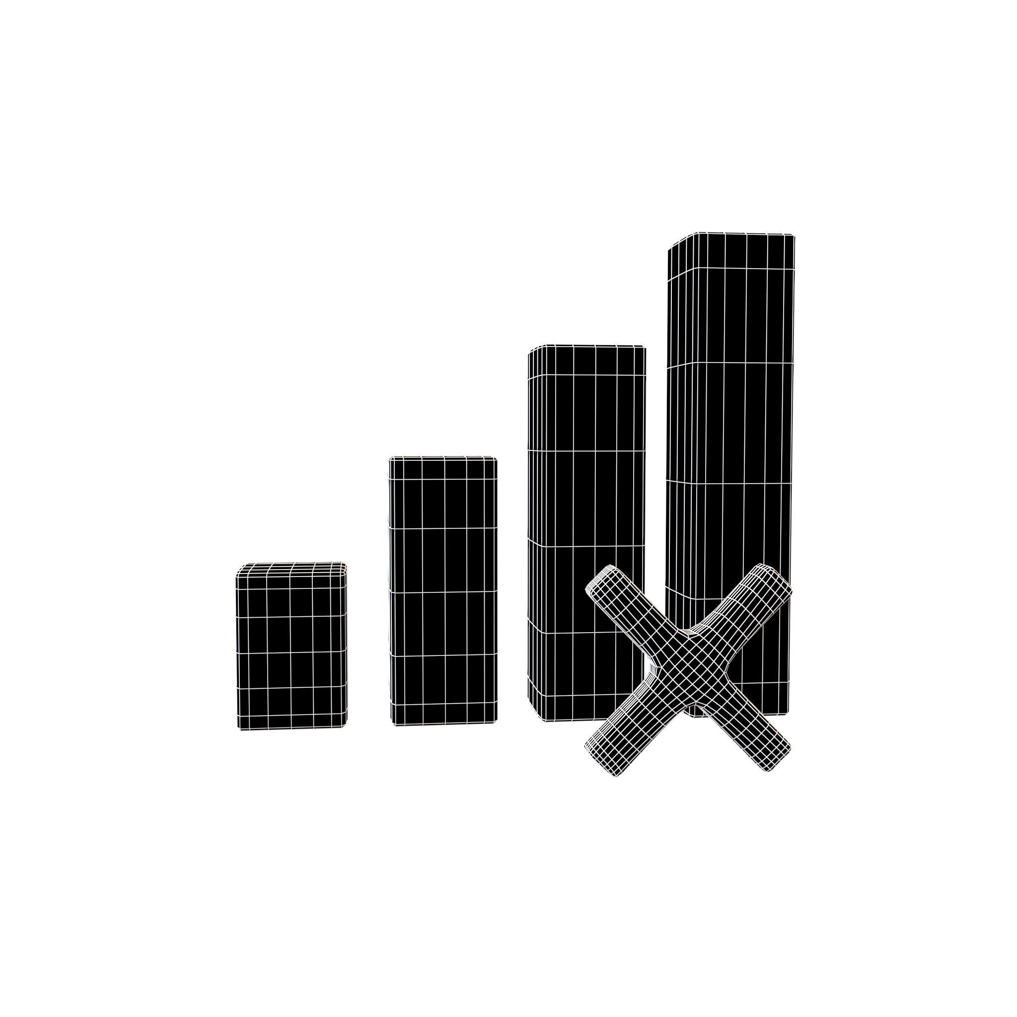 Cellular Signal Symbol v2 001 Low-poly 3D model_4