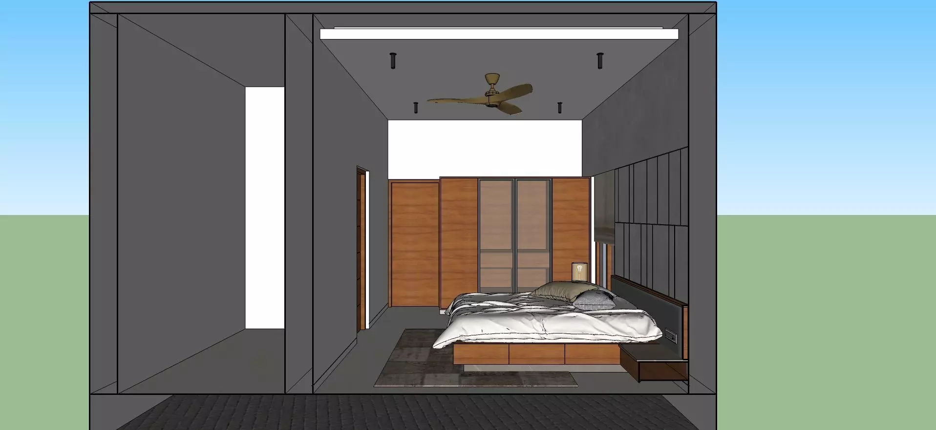 Cozy Modern Bedroom 3D Model 3D print model