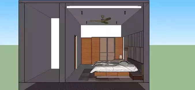 Cozy Modern Bedroom 3D Model 