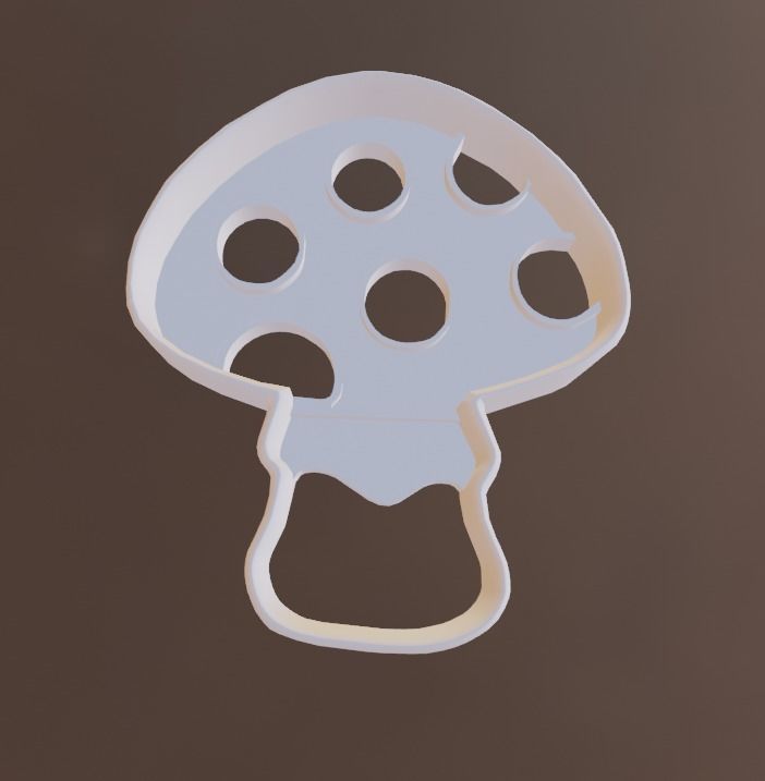 Mushroom Cookie Cutter 3D print model_2
