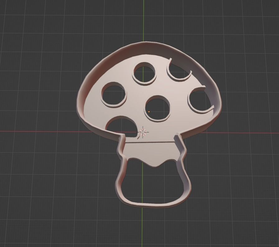 Mushroom Cookie Cutter 3D print model_9
