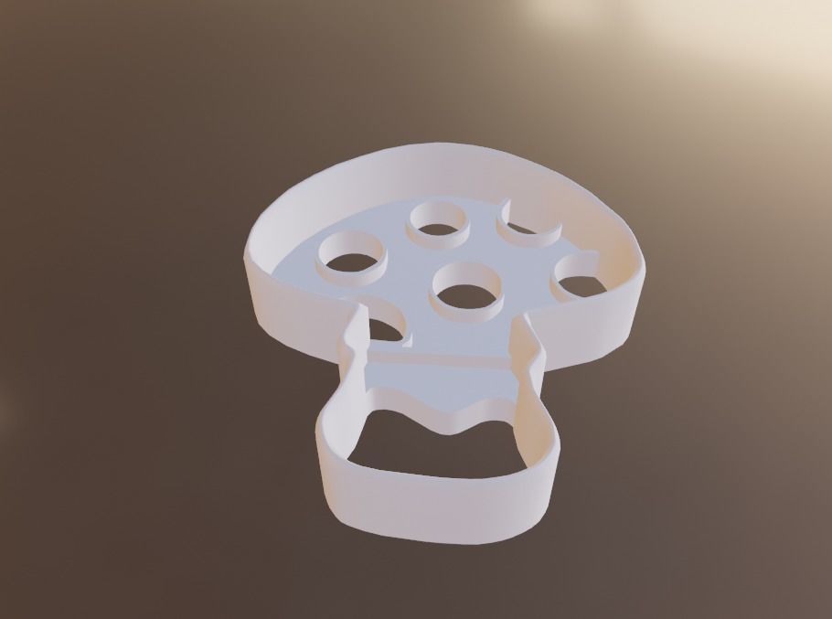 Mushroom Cookie Cutter 3D print model_8