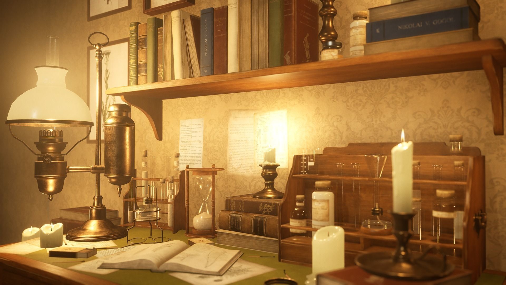 Victorian Laboratory Props Pack Low-poly 3D model_3