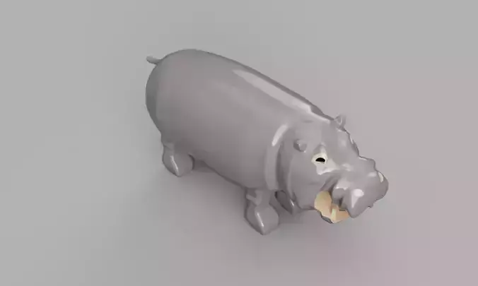 HIPPO 3D Model hippopotamus Free 3D print model