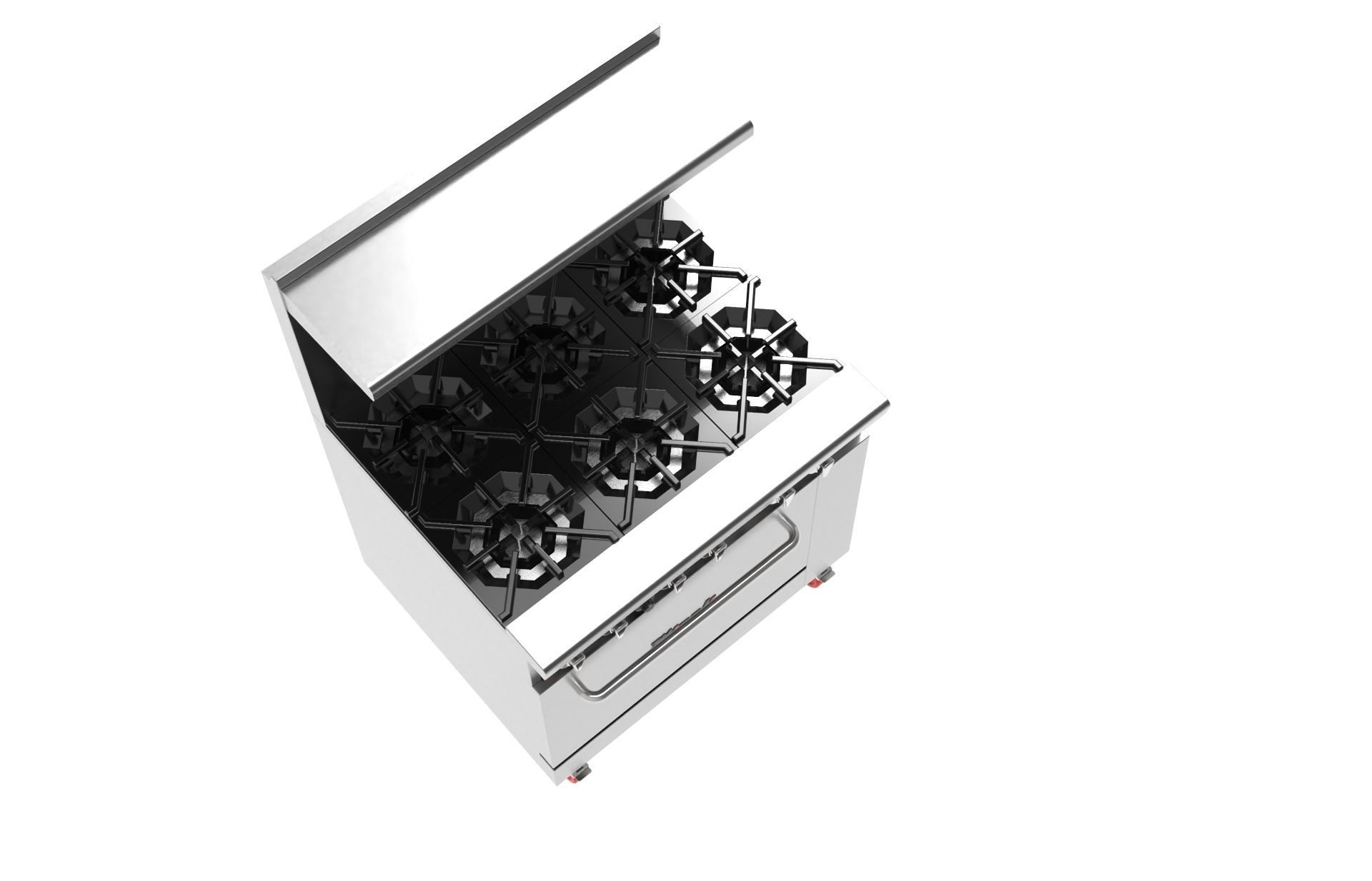 6 Burner Range  Oven  Natural Gas 3D model_4