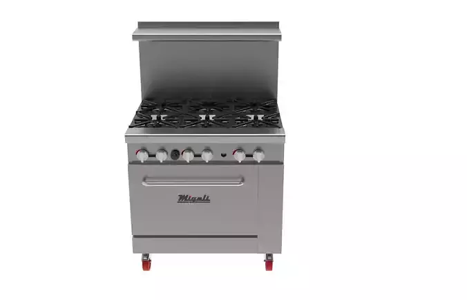 6 Burner Range  Oven  Natural Gas 3D model