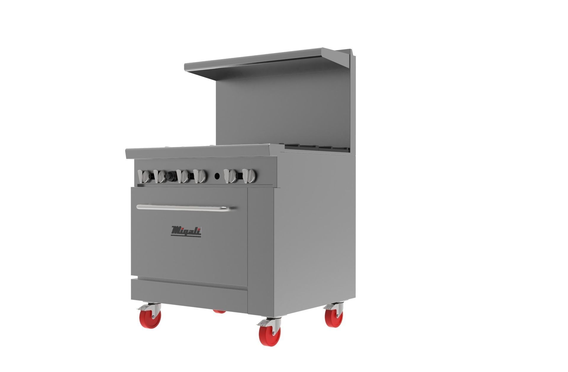 6 Burner Range  Oven  Natural Gas 3D model_6