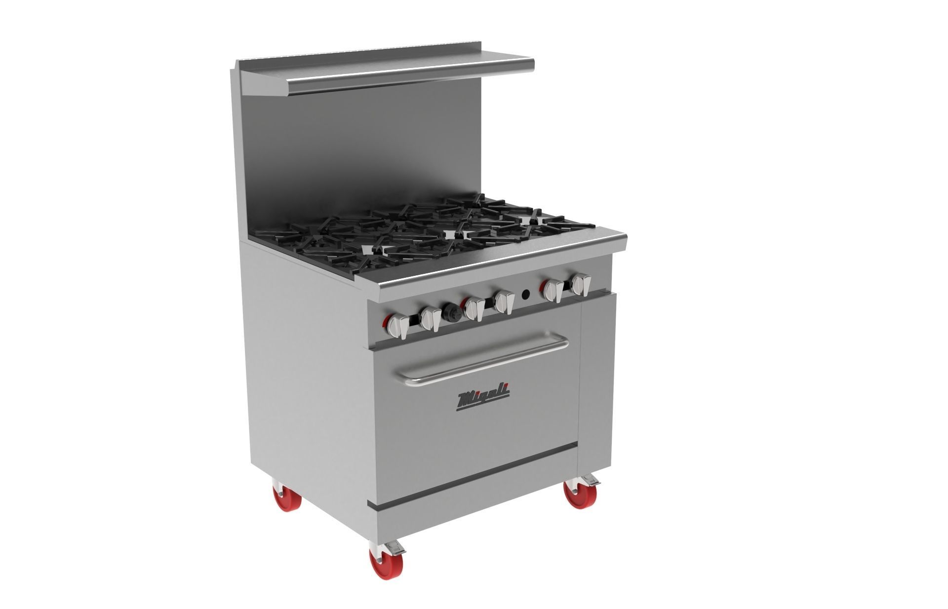 6 Burner Range  Oven  Natural Gas 3D model_13