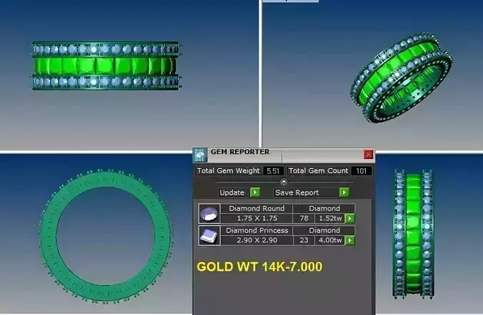 princess cut and brilliant eternity ring