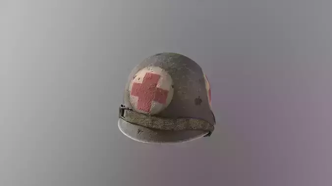 Military medical helmet 3D model