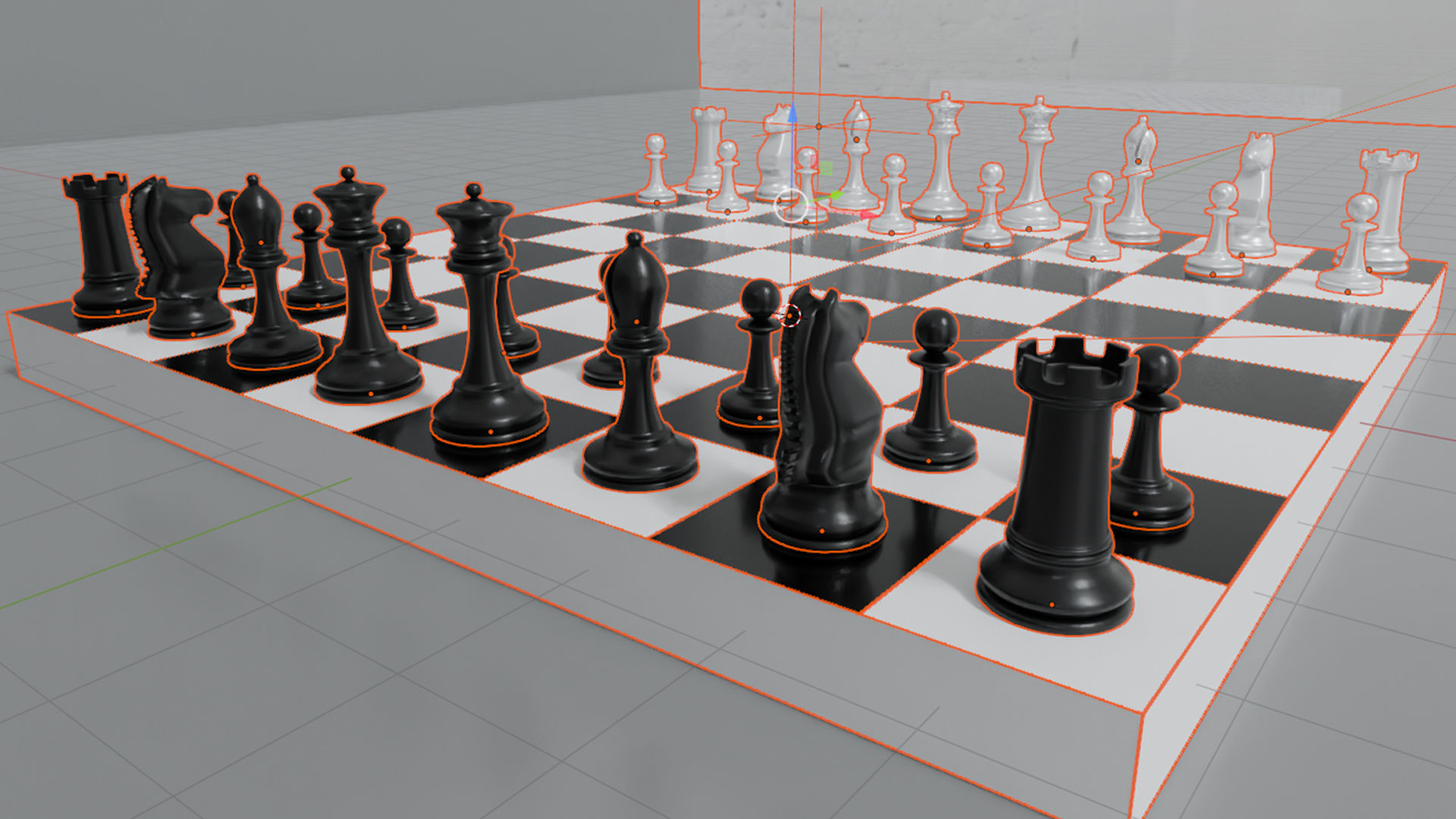 Chess Pieces 3D Model 3D model_3