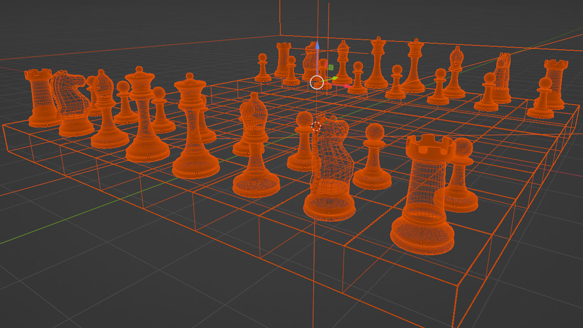 Chess Pieces 3D Model 3D model_12
