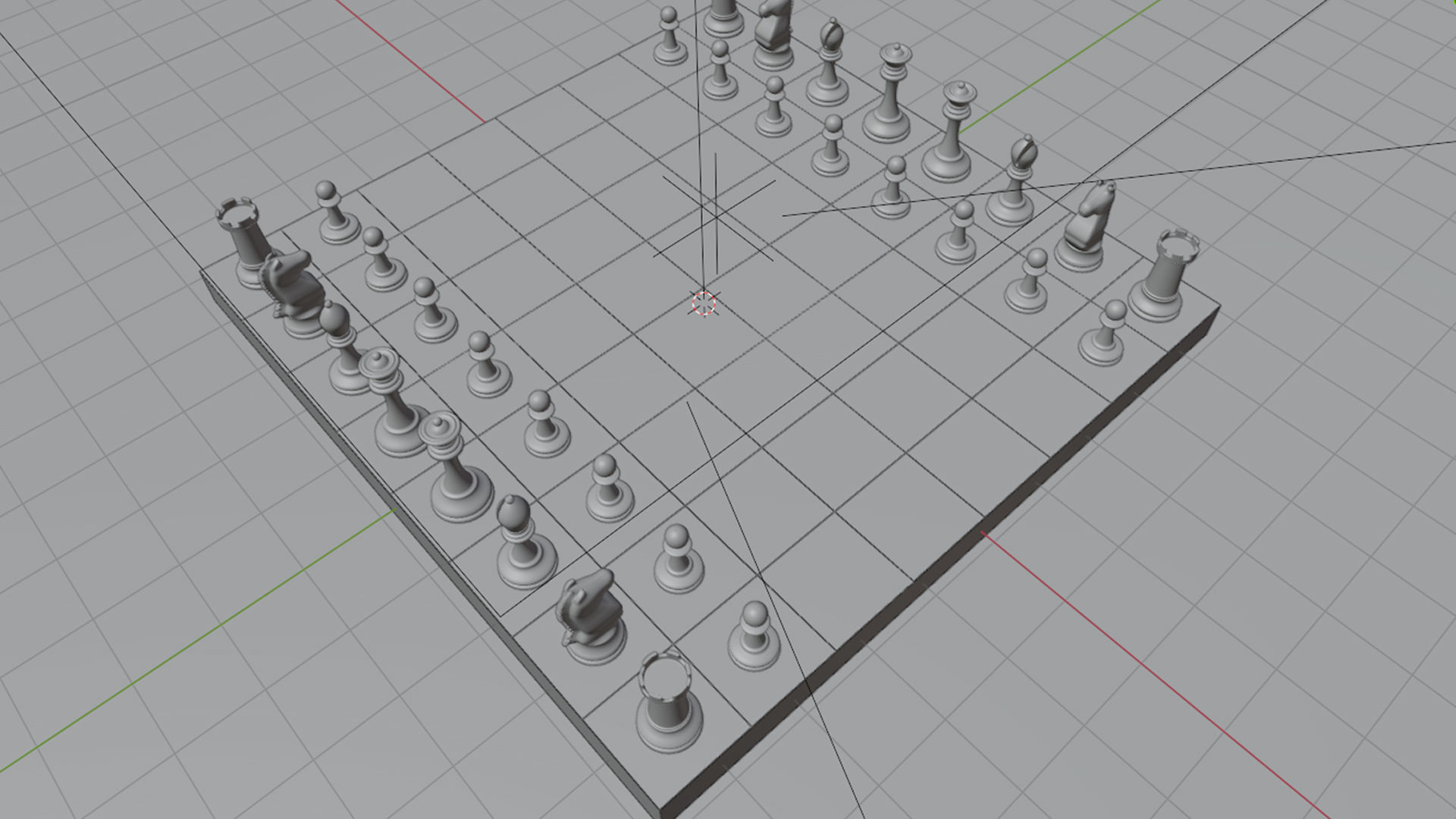 Chess Pieces 3D Model 3D model_23