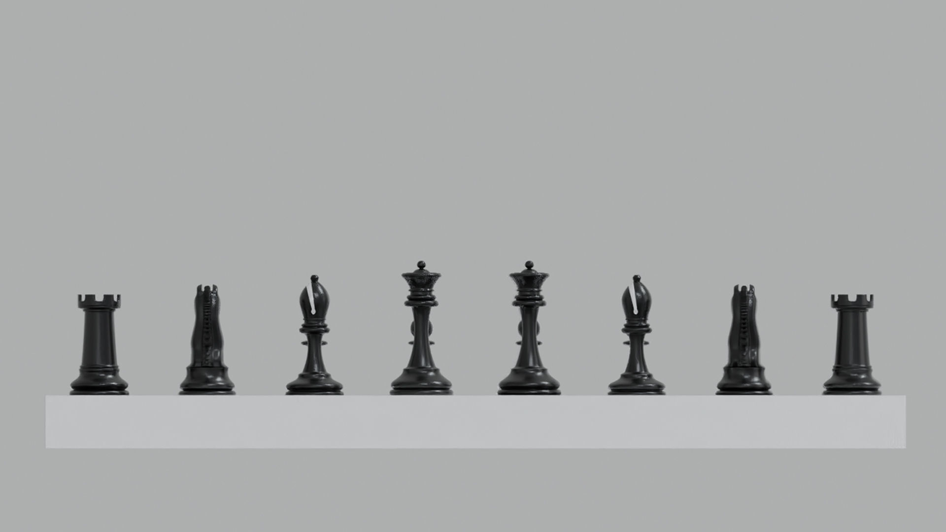 Chess Pieces 3D Model 3D model_5