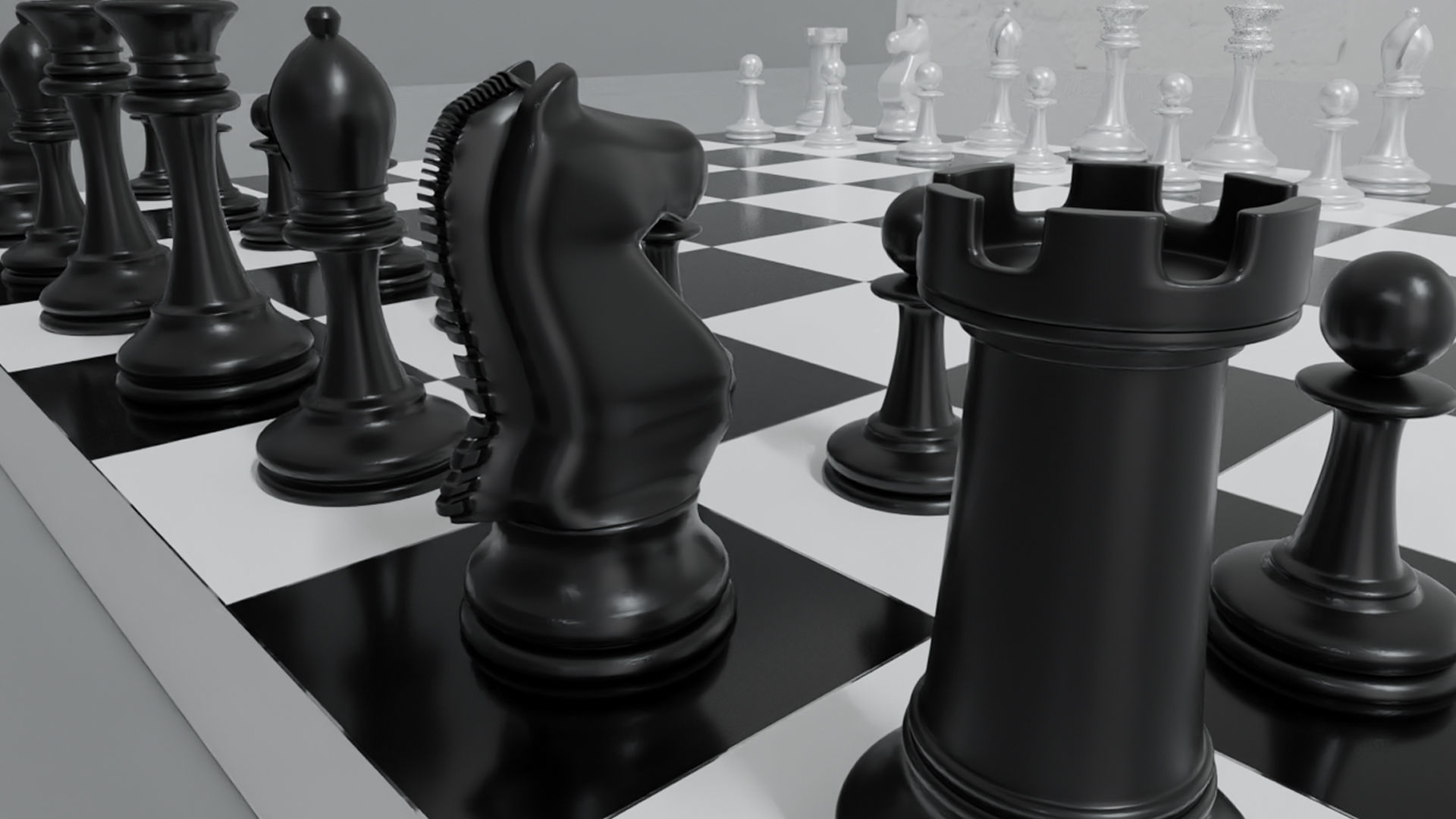 Chess Pieces 3D Model 3D model_4