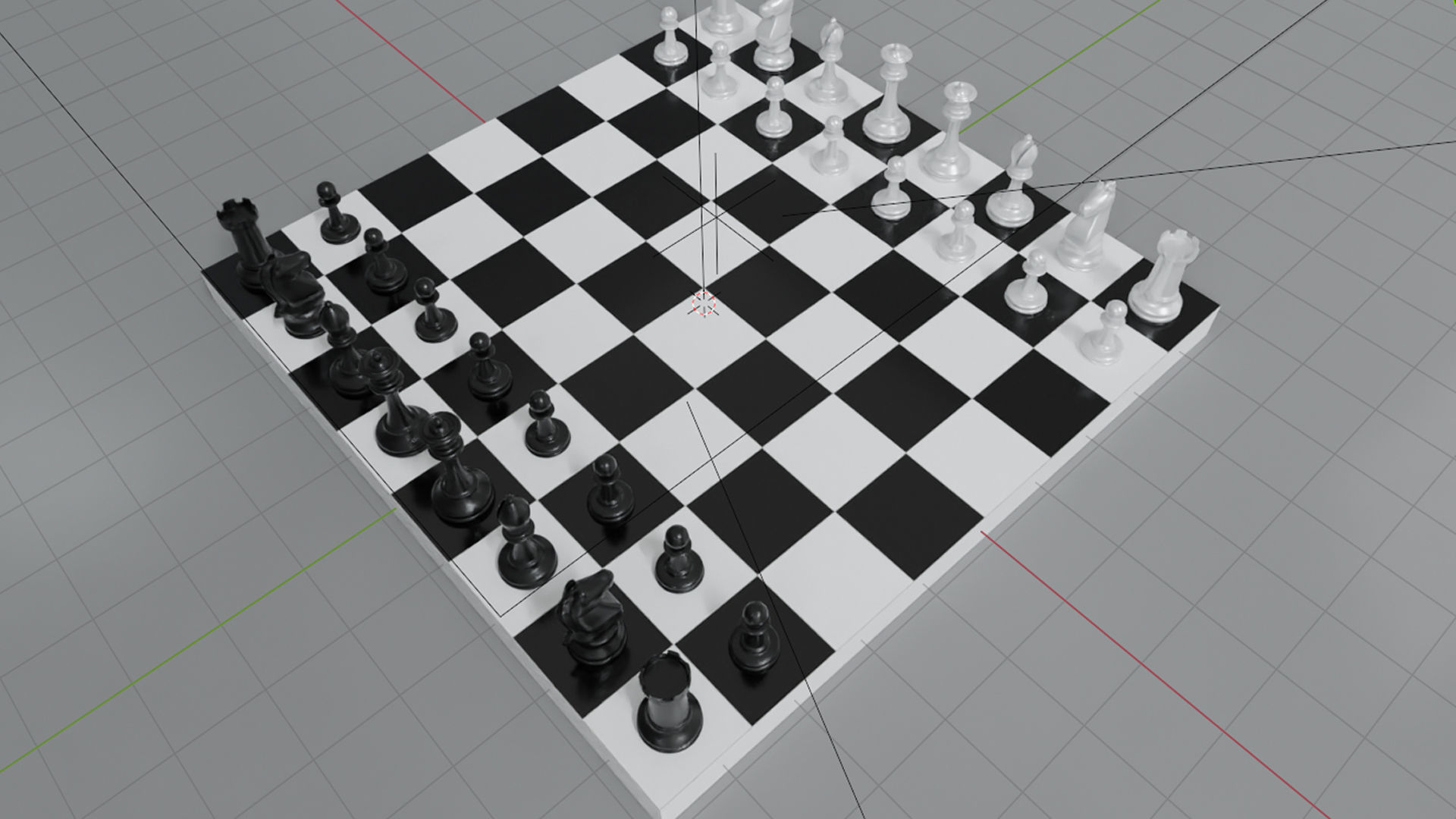 Chess Pieces 3D Model 3D model_6