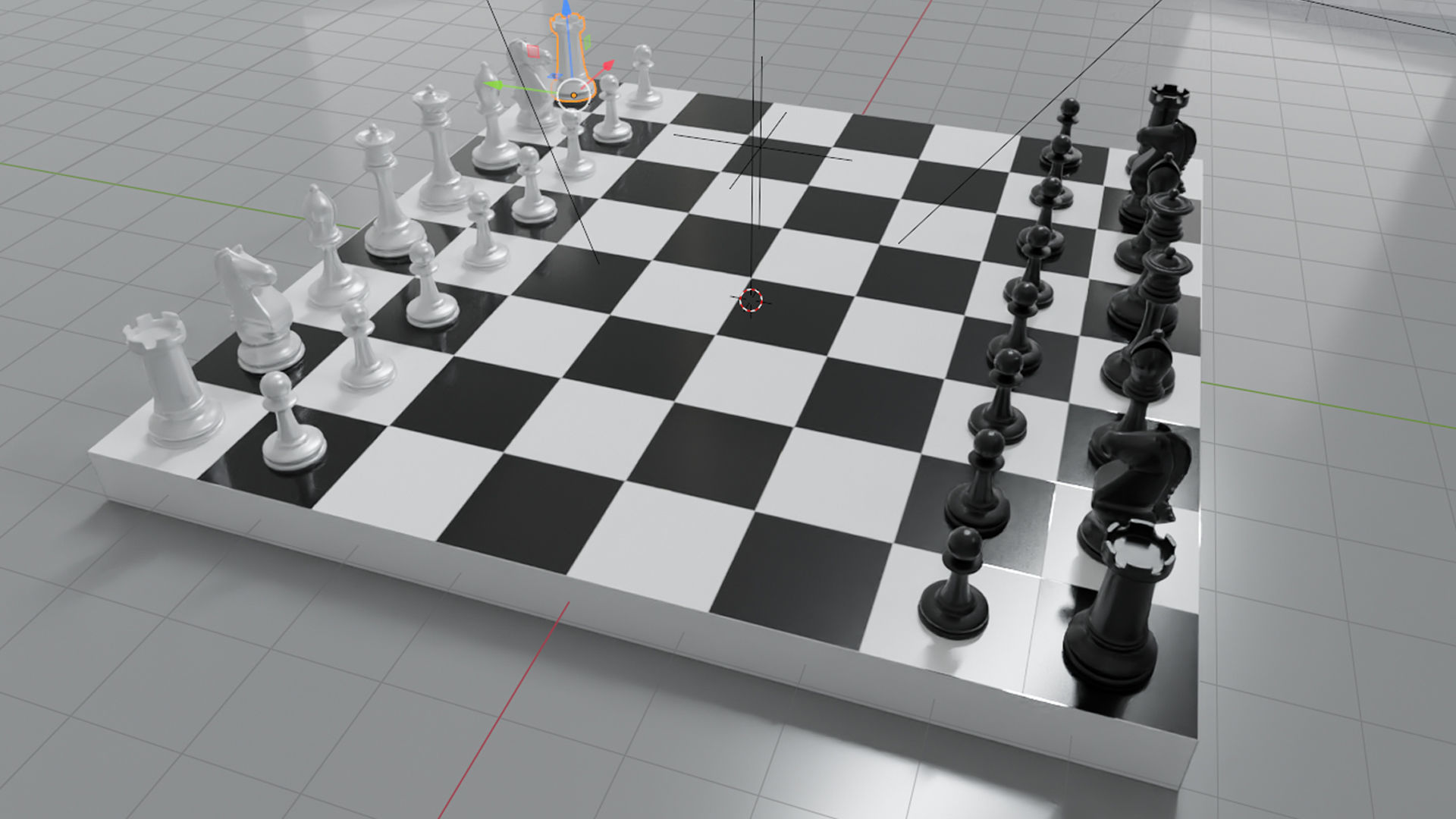 Chess Pieces 3D Model 3D model_2