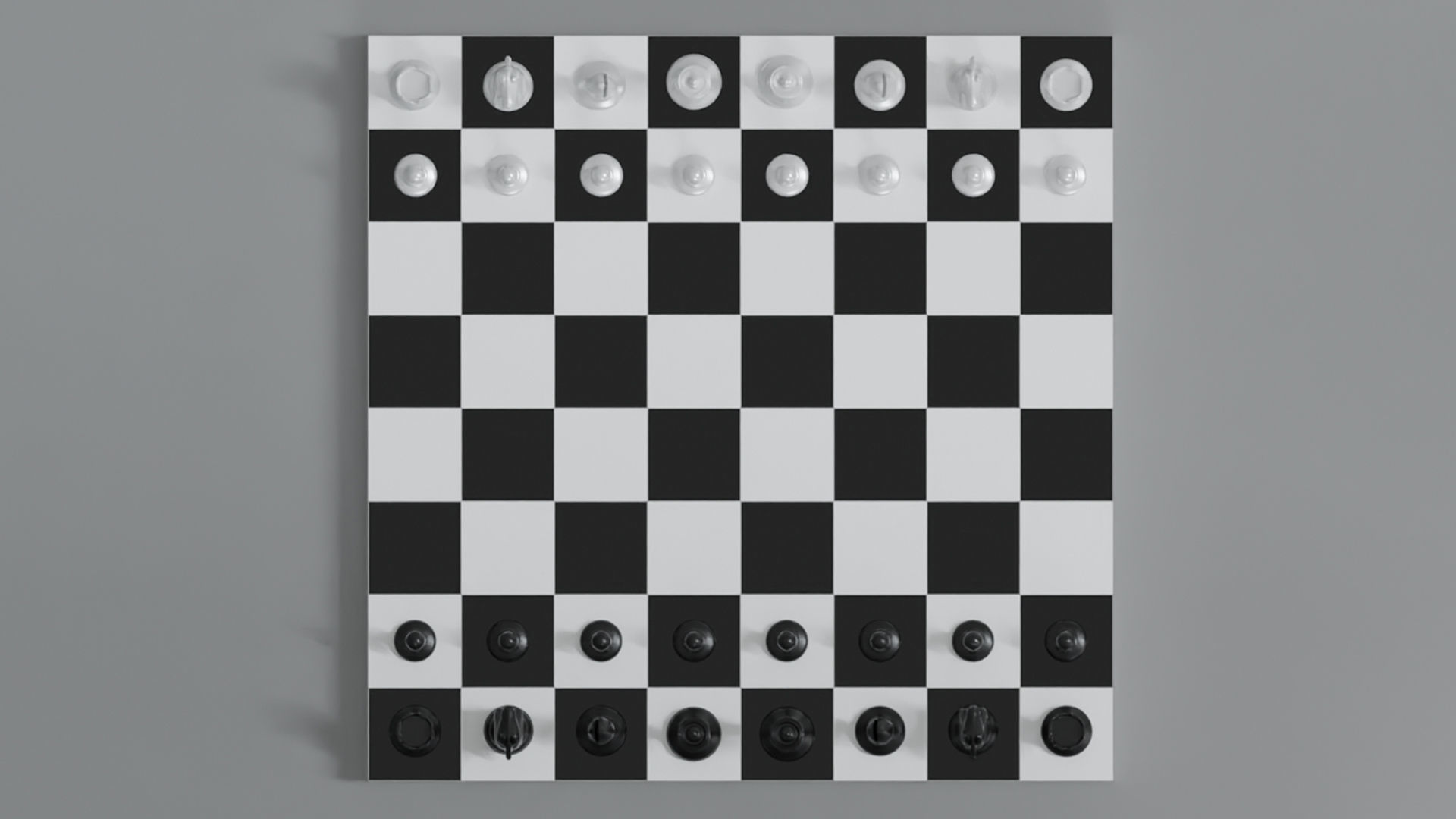 Chess Pieces 3D Model 3D model_1