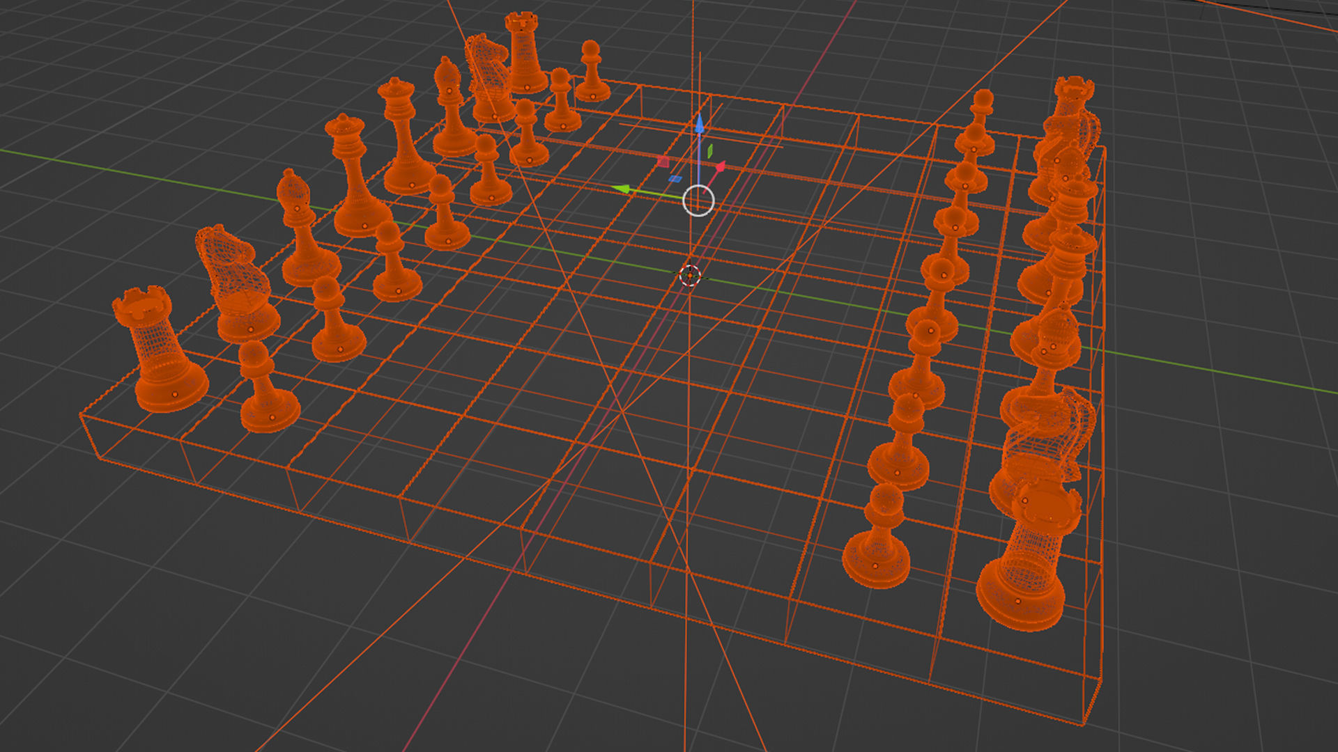 Chess Pieces 3D Model 3D model_10