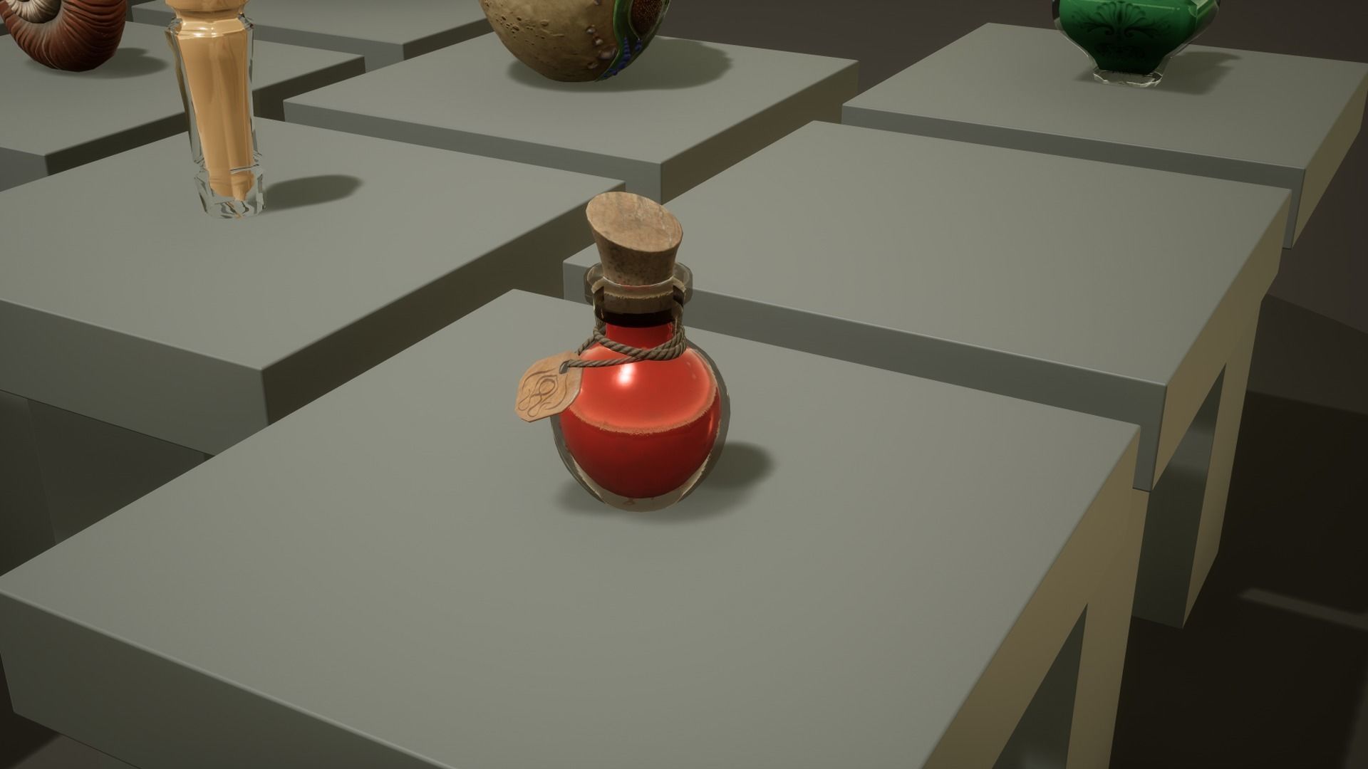 10 Flasks Low-poly 3D model_8