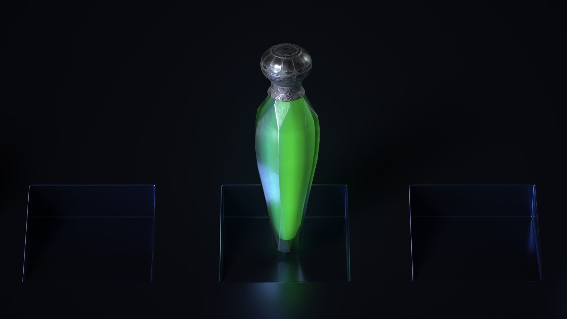 10 Flasks Low-poly 3D model_2