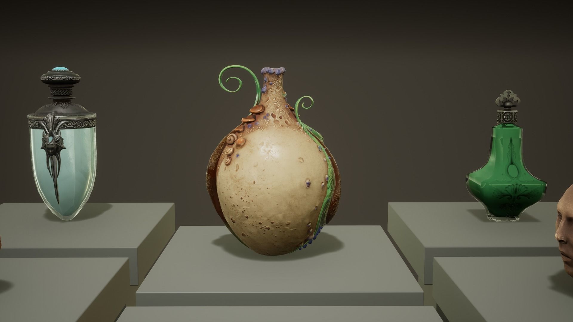 10 Flasks Low-poly 3D model_15