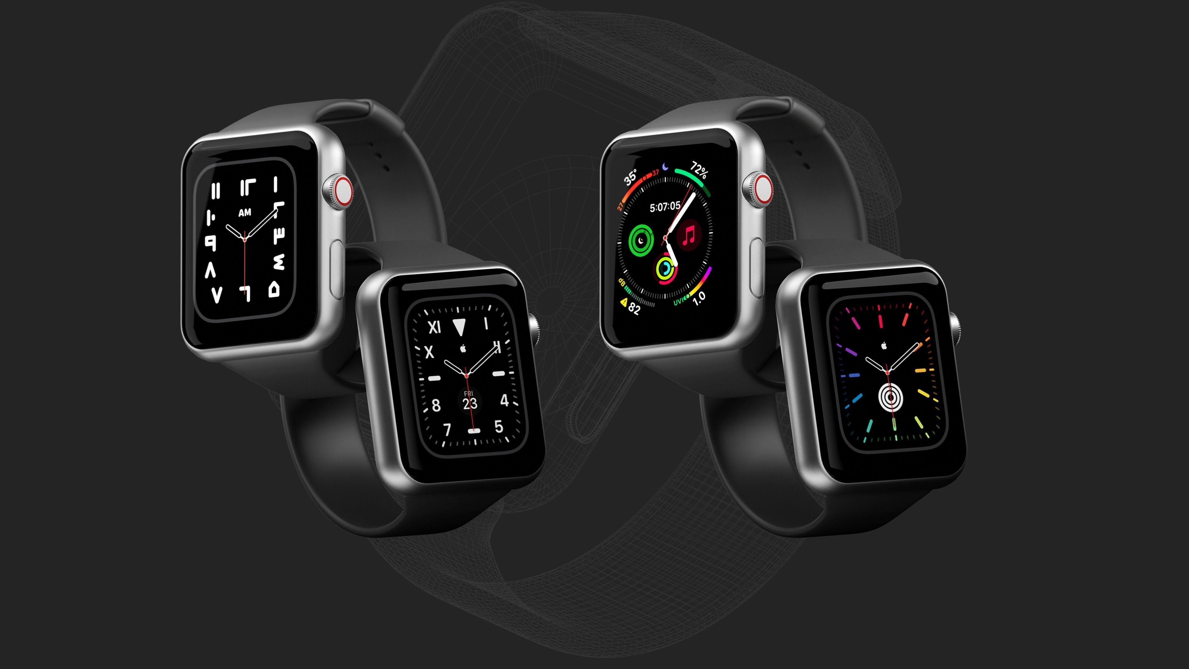 Apple smartwatch series 8  3D model_2