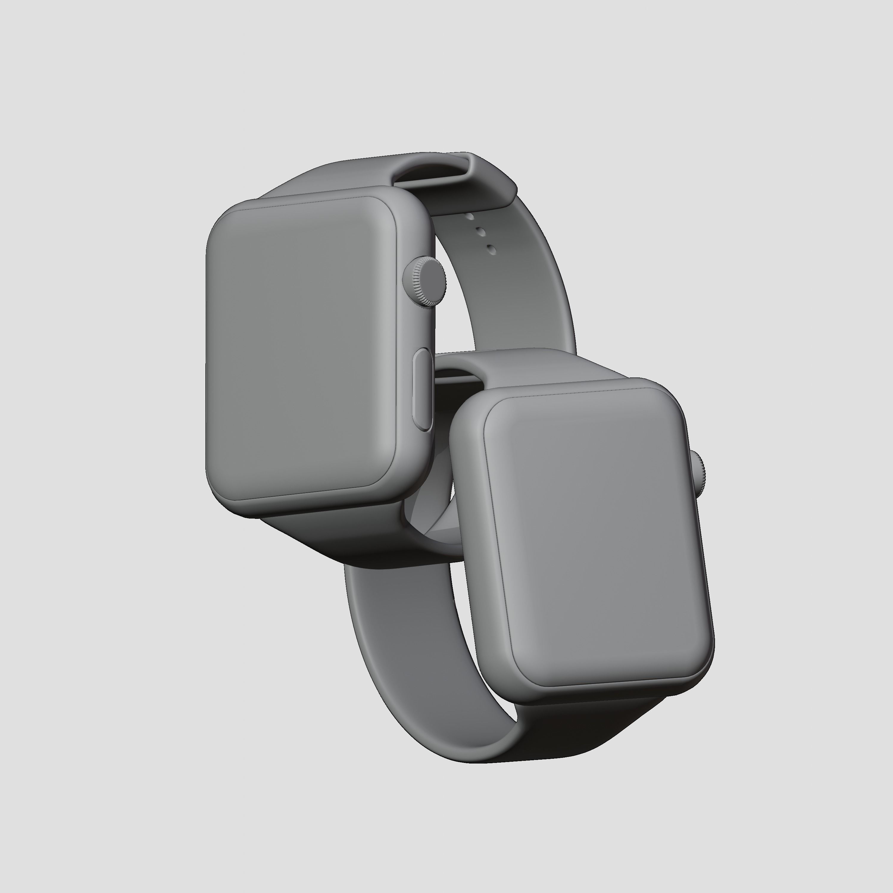 Apple smartwatch series 8  3D model_4