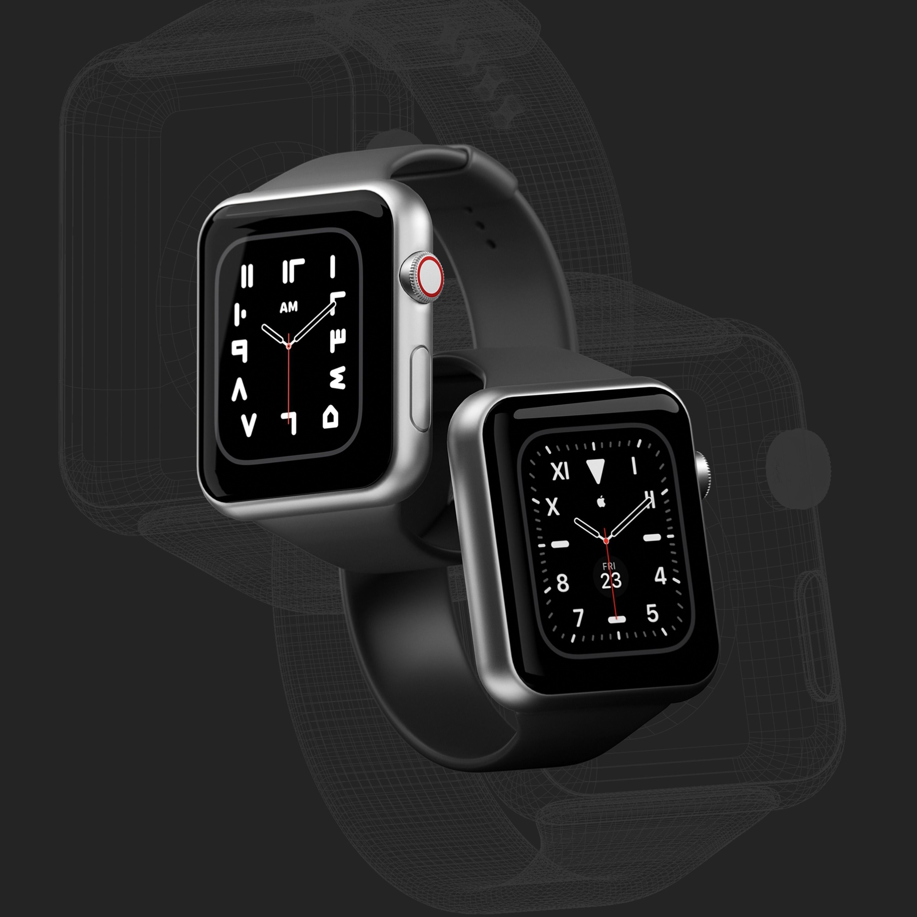 Apple smartwatch series 8  3D model_3