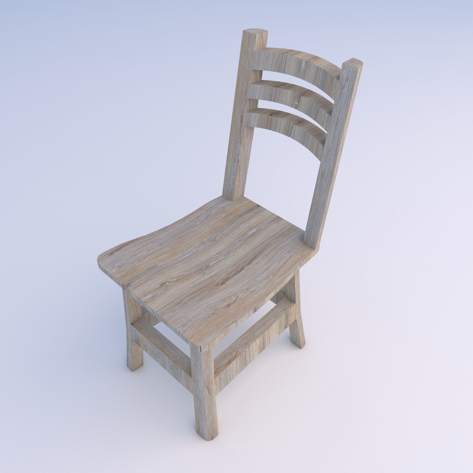 old chair 3D model_2