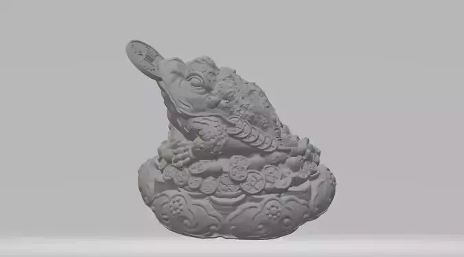 Lucky Golden Toad 3D Model