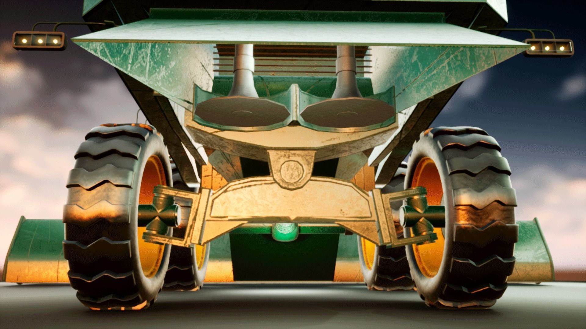 Harvester combine - farm vehicle 3D model_9