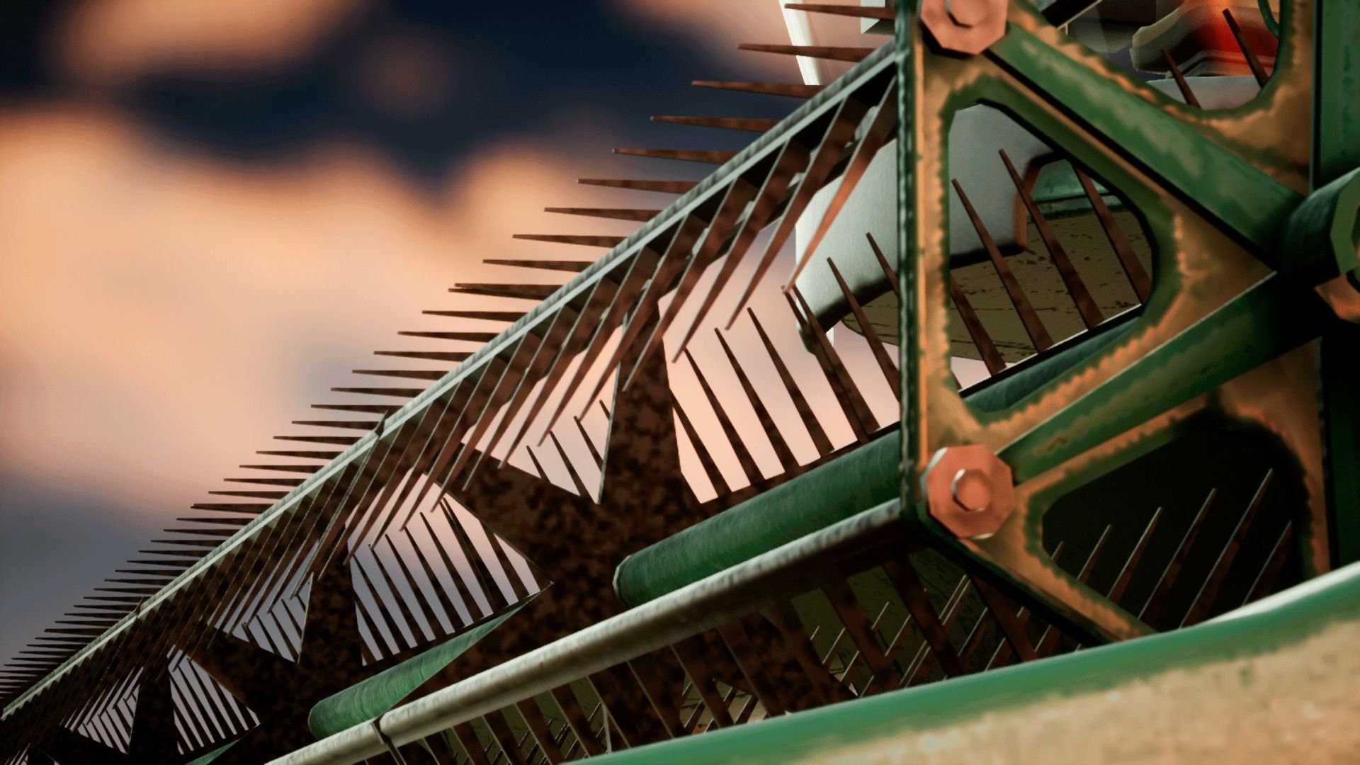 Harvester combine - farm vehicle 3D model_14