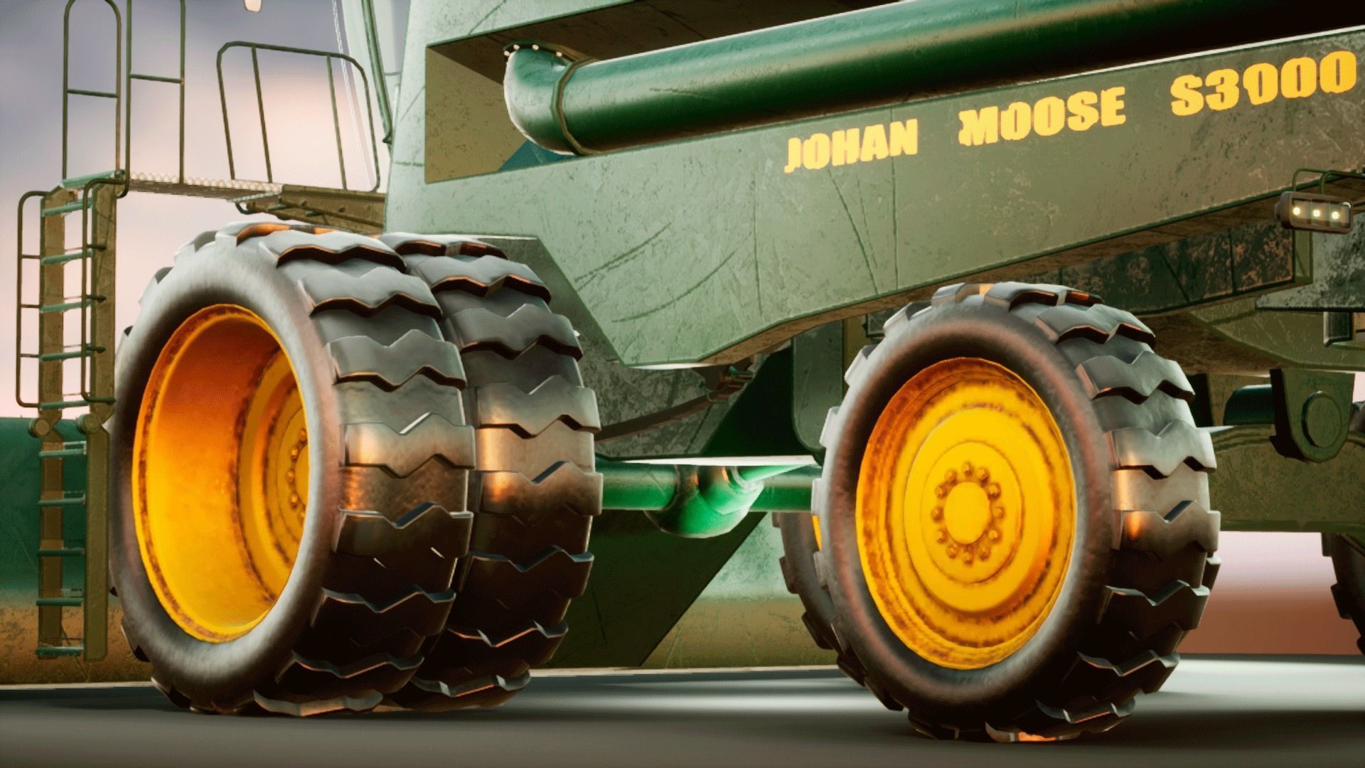 Harvester combine - farm vehicle 3D model_7