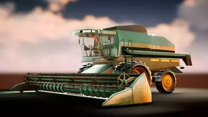 Harvester combine - farm vehicle 3D model
