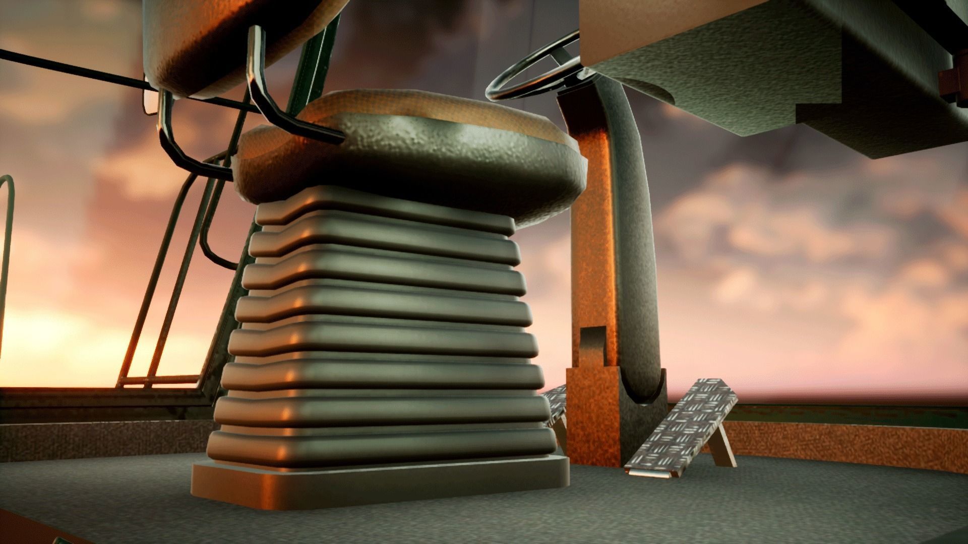 Harvester combine - farm vehicle 3D model_5