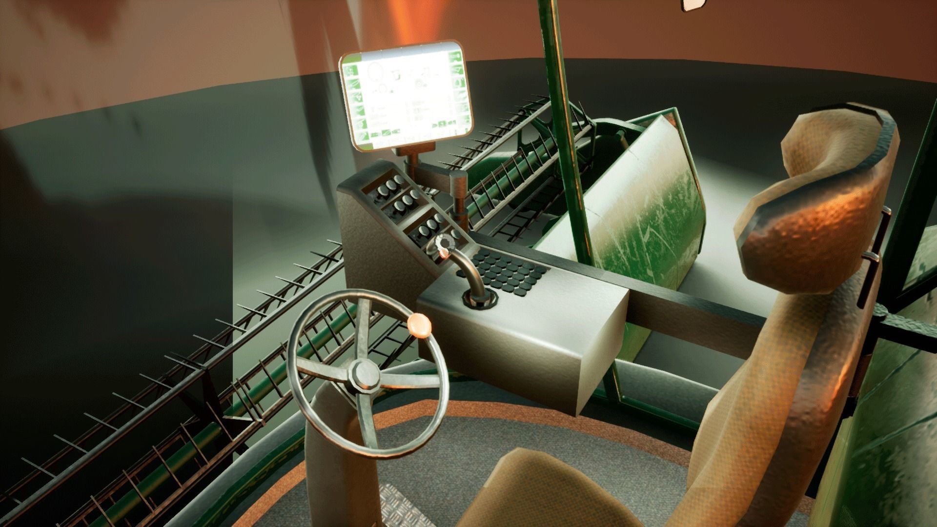 Harvester combine - farm vehicle 3D model_10