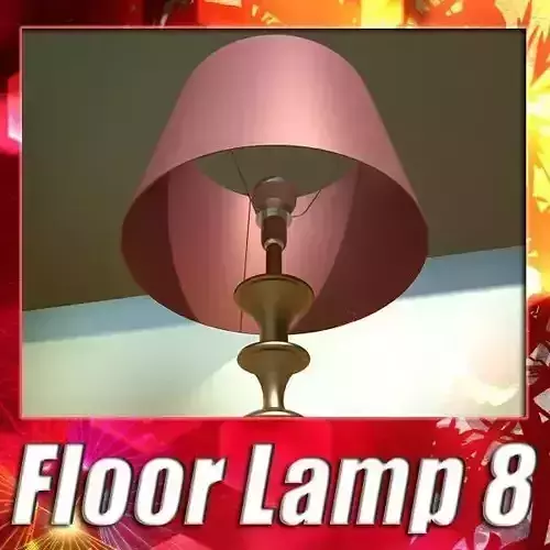 Modern Floor Lamp 08 Lunette 3D model