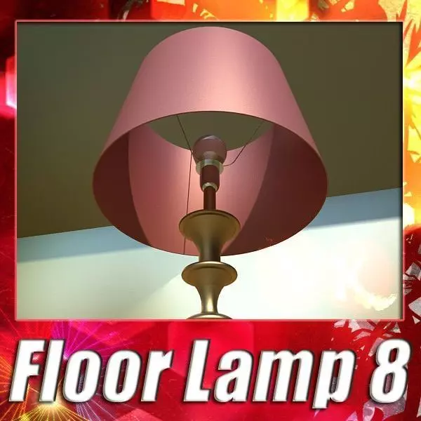 Modern Floor Lamp 08 Lunette 3D model_0