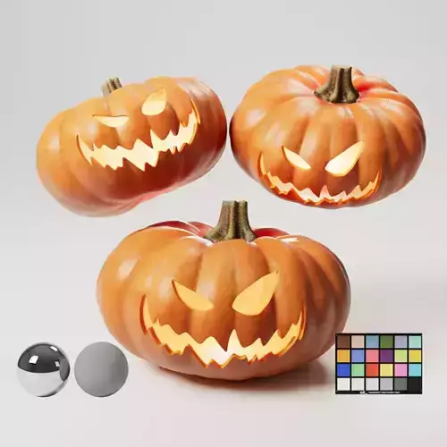 Jack O Lantern Low-poly 3D model