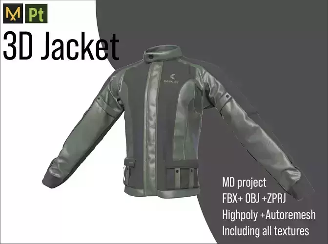 3d jacket male outfit 3D model