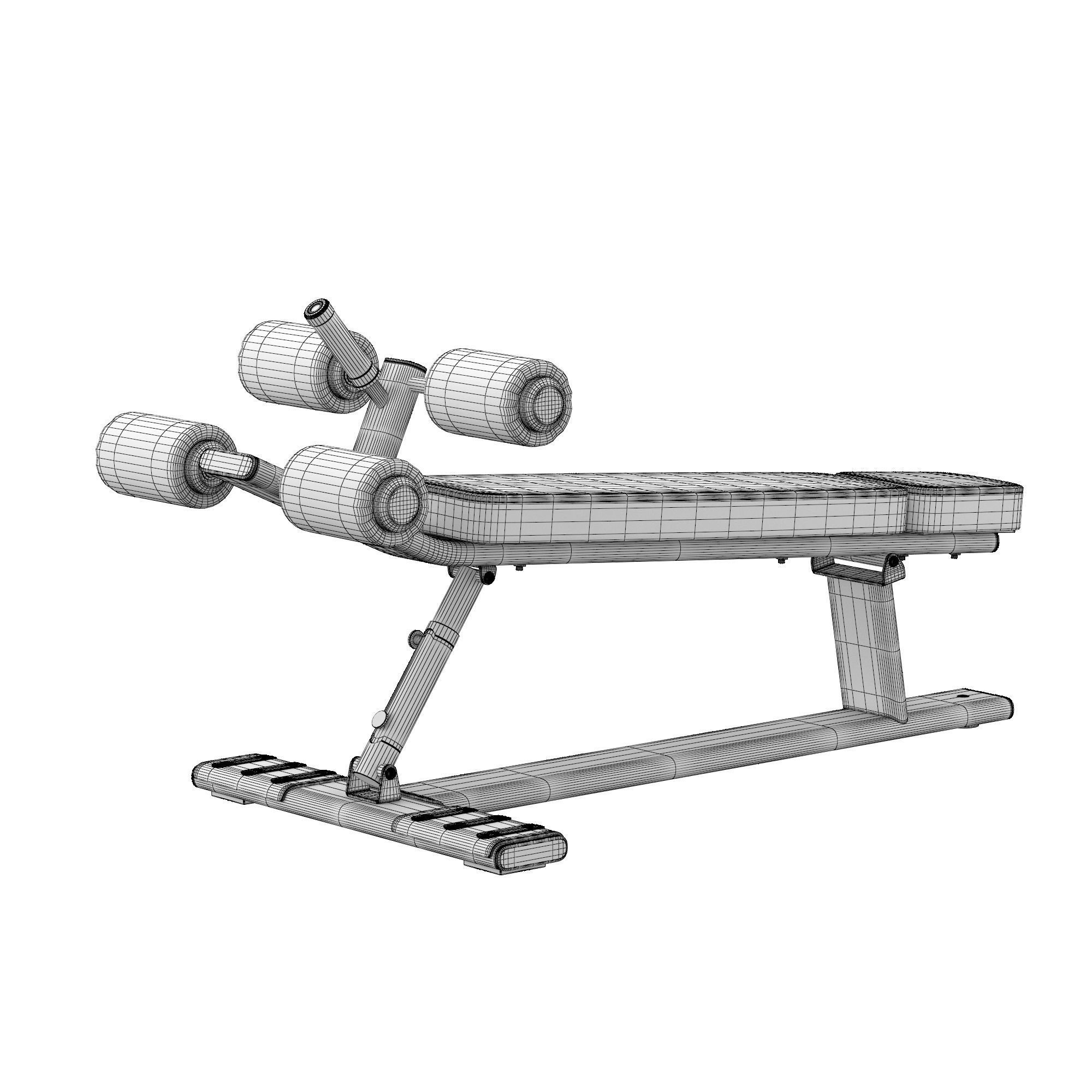 E-7037 Adjustable Decline Bench 3D model_5