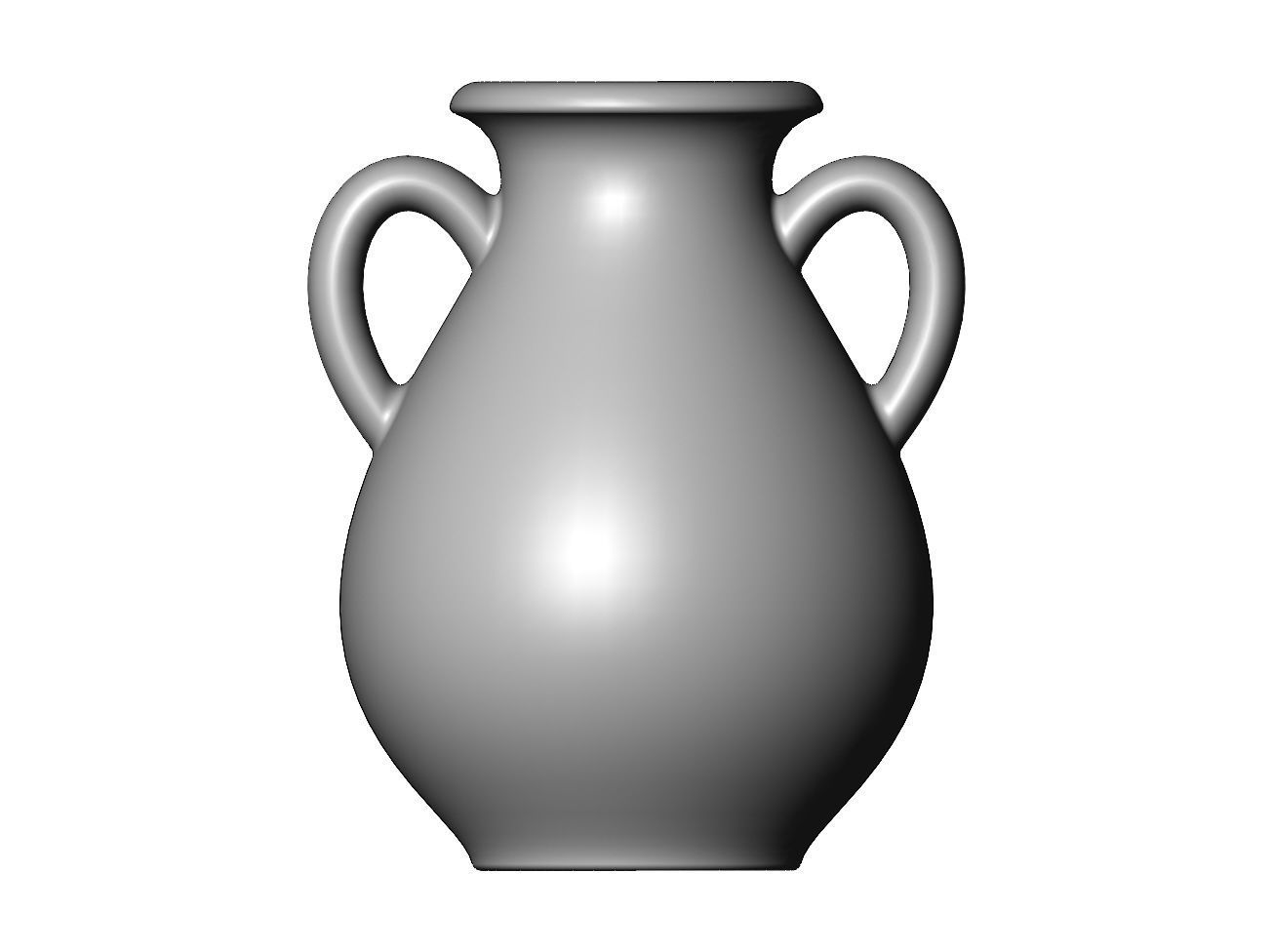 Simple Greek vintage urn and vase 3D print model_1