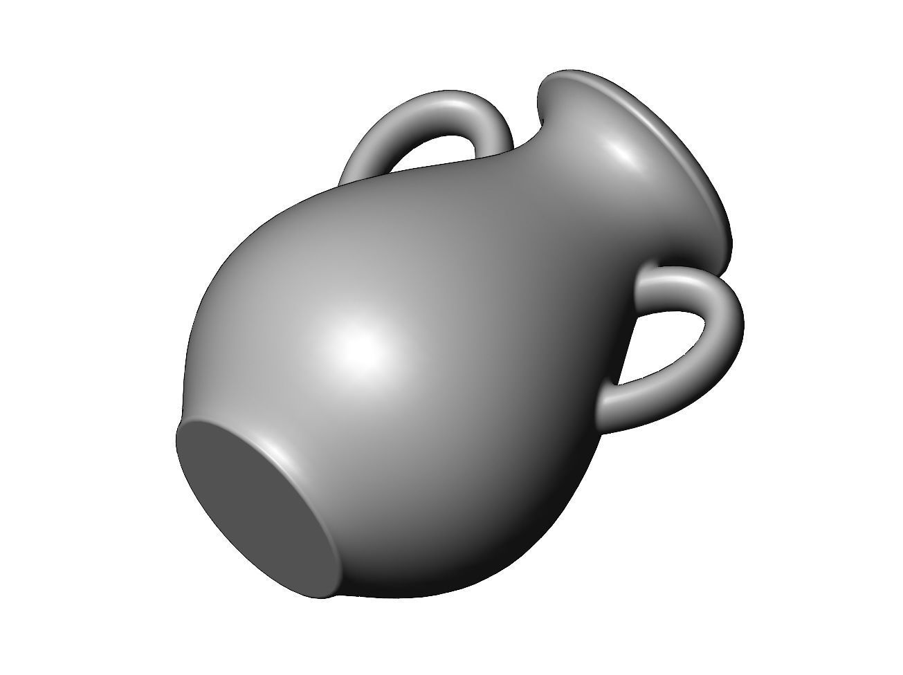 Simple Greek vintage urn and vase 3D print model_2