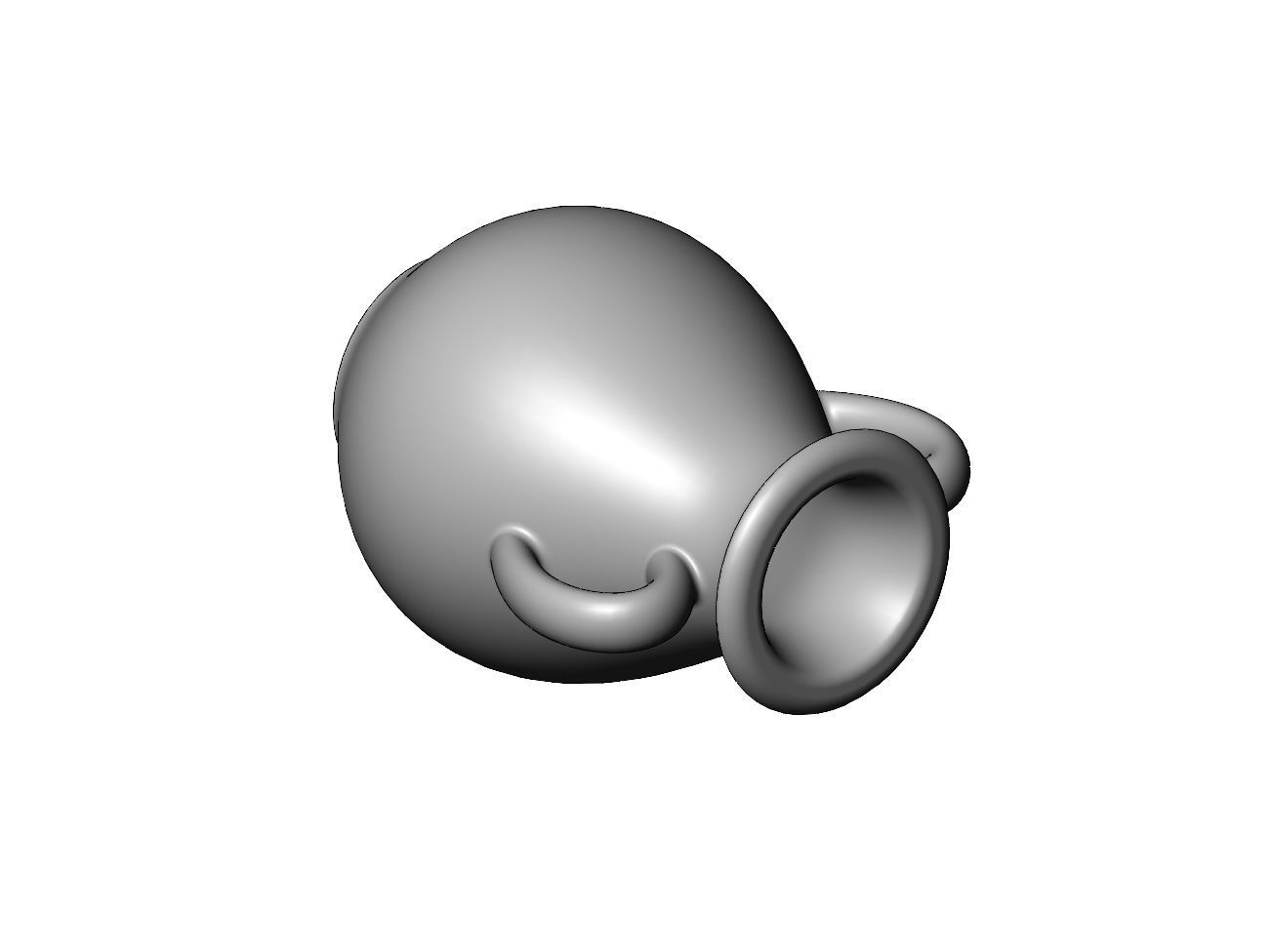 Simple Greek vintage urn and vase 3D print model_3