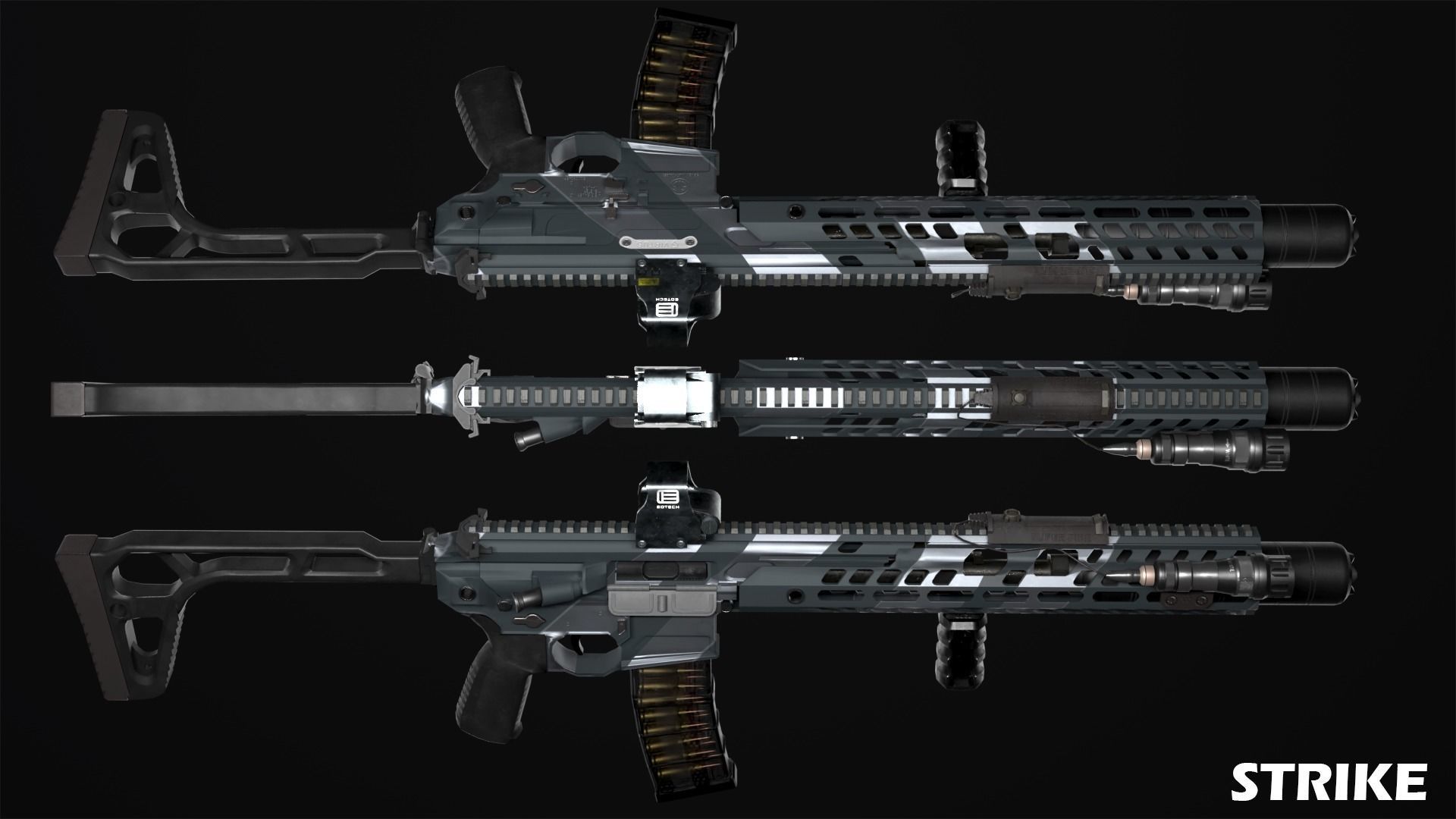 Sig Sauer MCX Virtus Game Ready Gun Low-poly 3D model_11